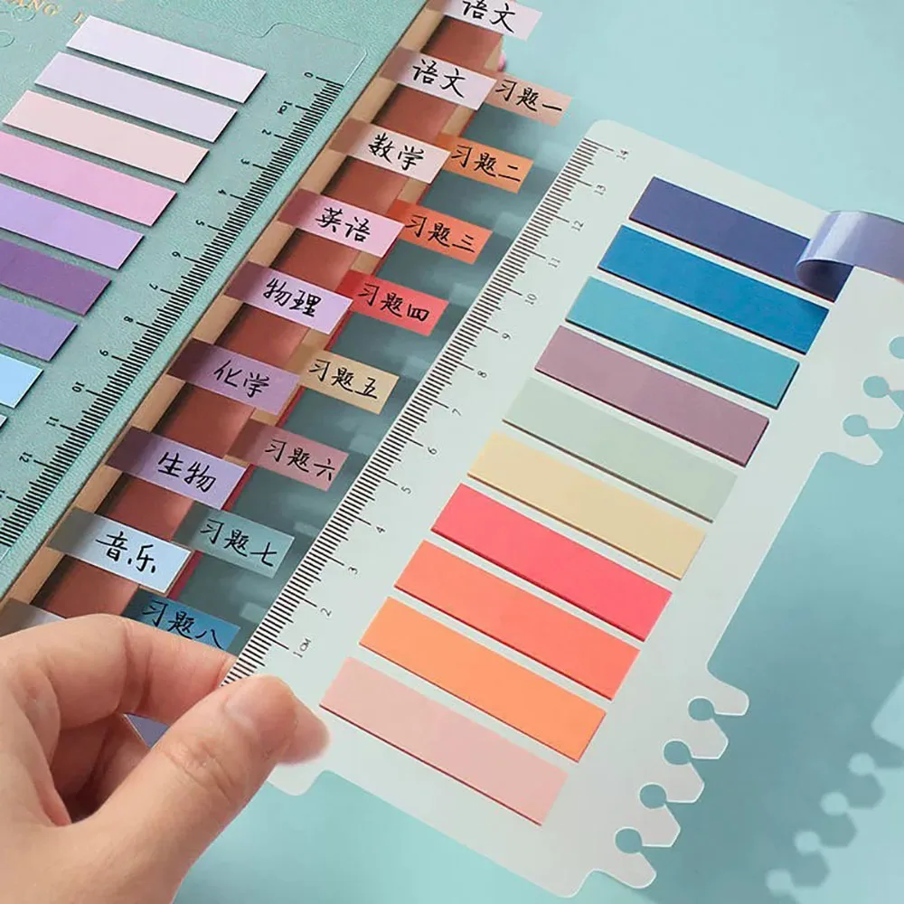 

200 Sheets/pack Colorful Sticky Notes Memo Pad Label Note Bookmarks Notepad School Office Stationery Supplies
