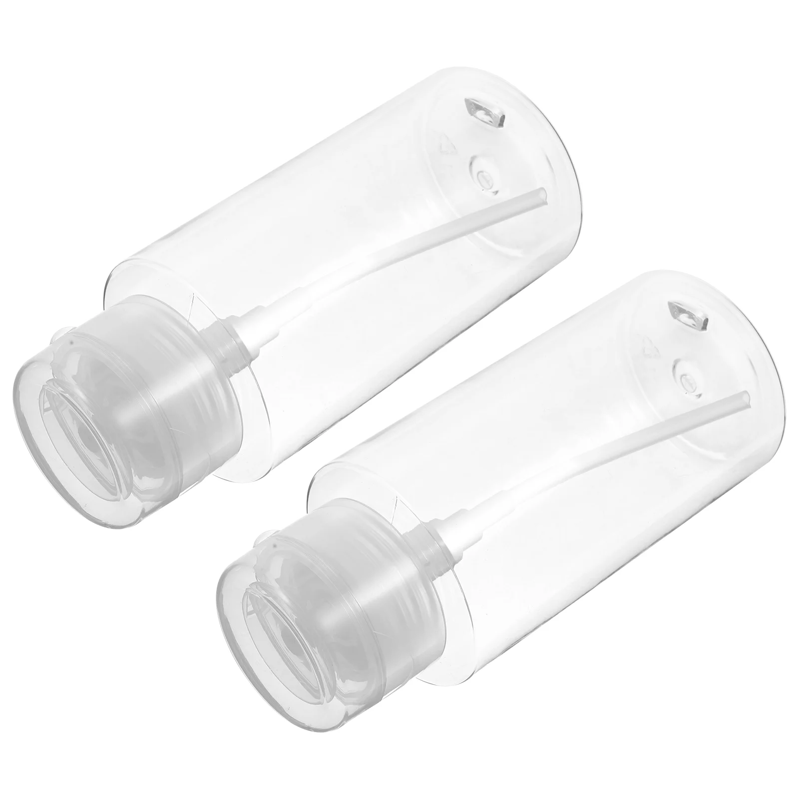 

2 Pcs Bottled Liquid Push Clear Nail Polish Squeeze Empty Plastic Travel Makeup
