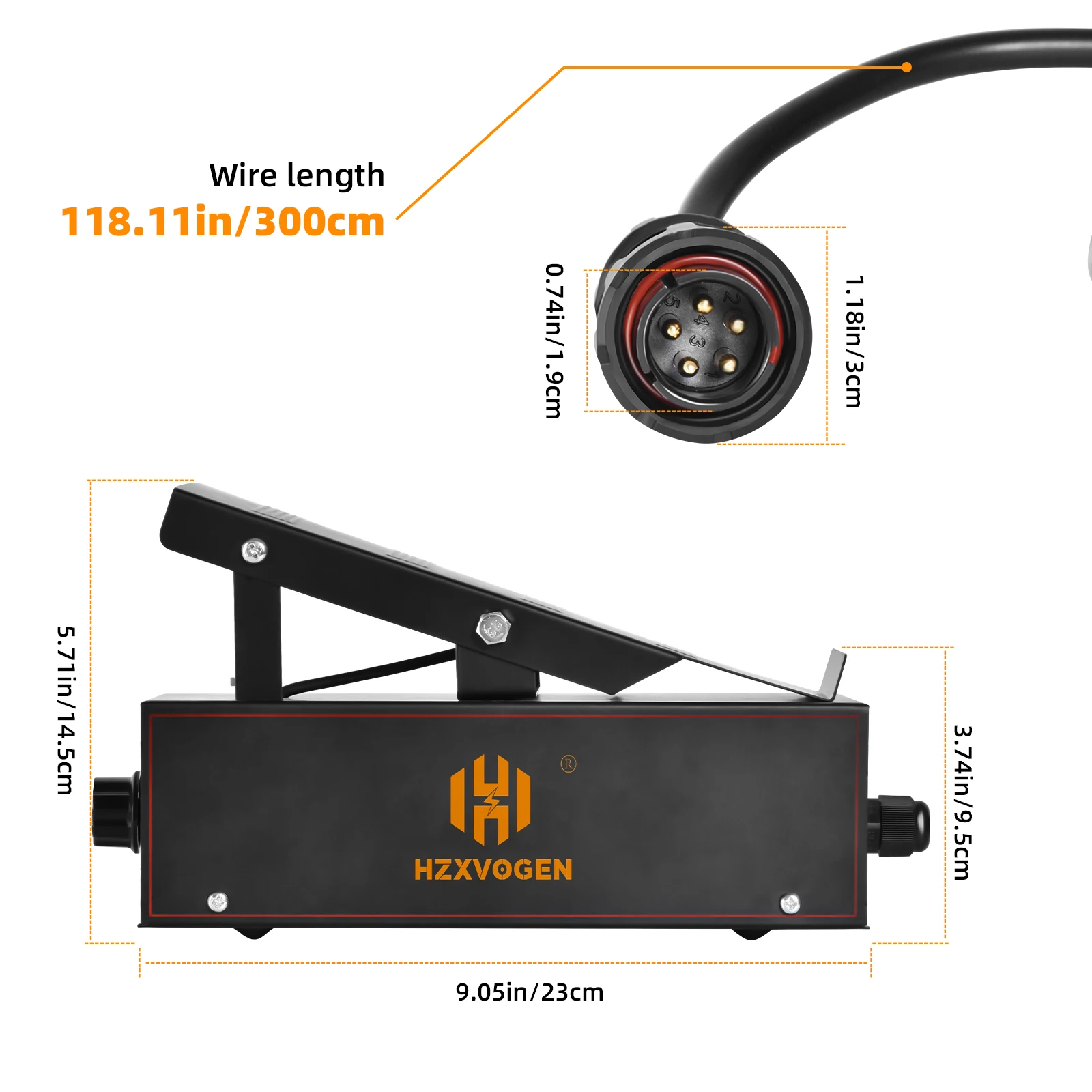 HZXVOGEN 5-контактная педаль для HVT250P AC/DC TIG сварочная управления усилителем