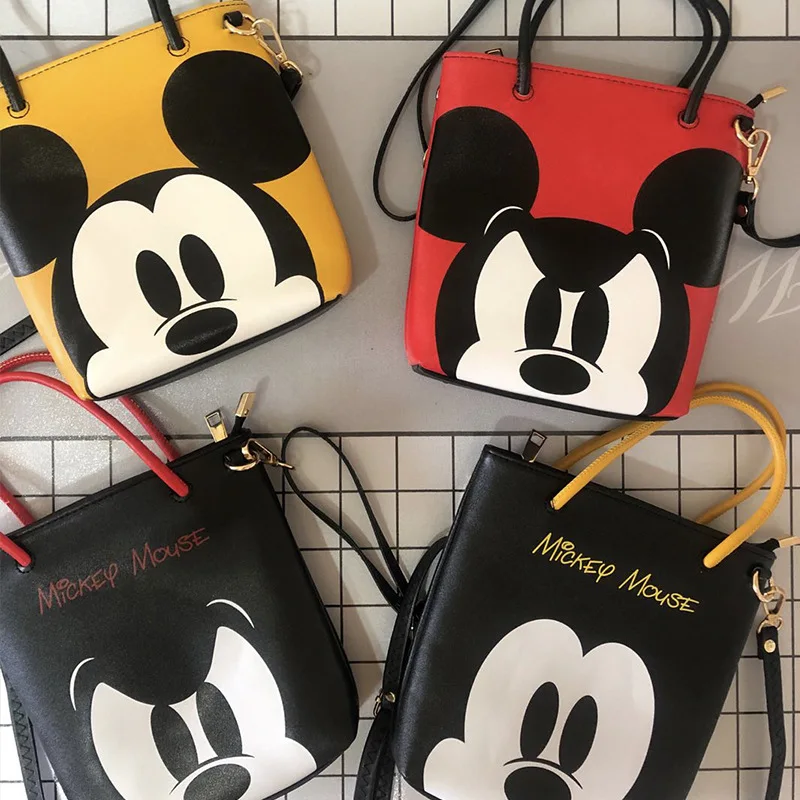 

Женская сумка через плечо Disney с мультяшным Микки, модная мультяшная НОВАЯ Портативная сумка-мессенджер с Микки, женская сумка