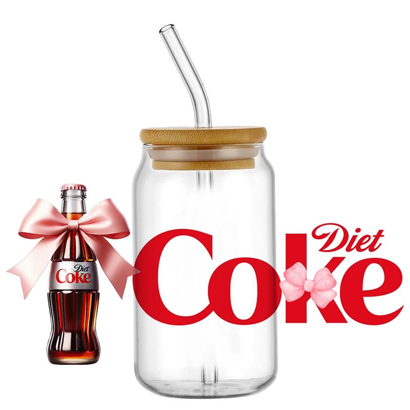 Новый дизайн диетическая кокала серия Sodas напитки УФ-наклейка DTF упаковка для