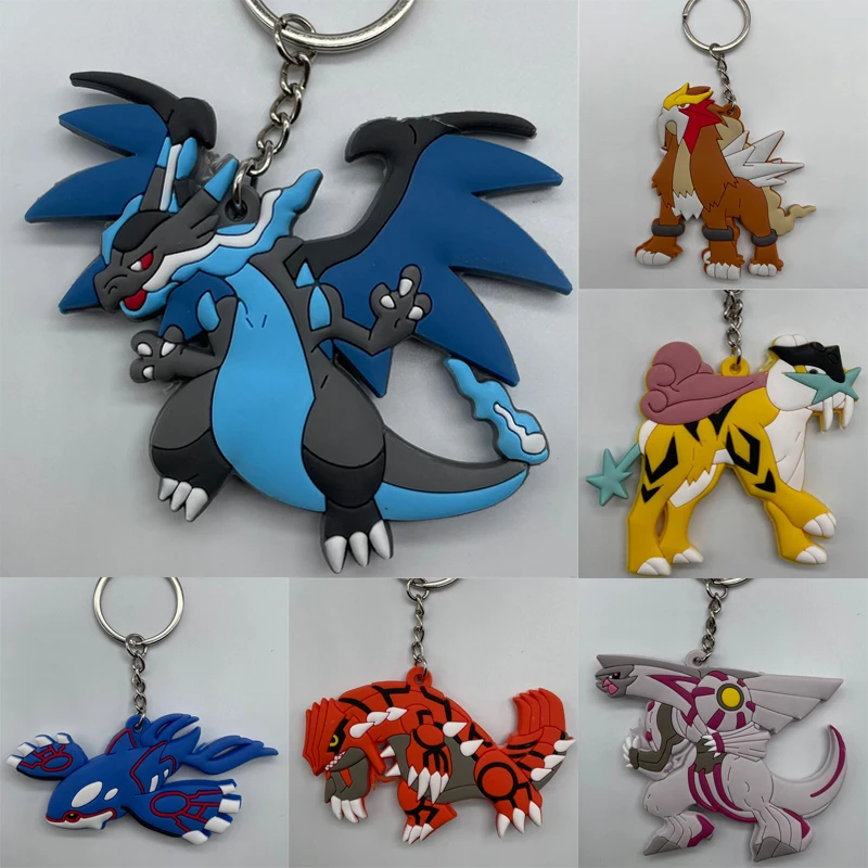 Покемон Аниме фигурки групдон палкиа энтеи мягкий резиновый брелок сумка брелок Подвеска Аксессуары детские игрушки подарки на день рождения