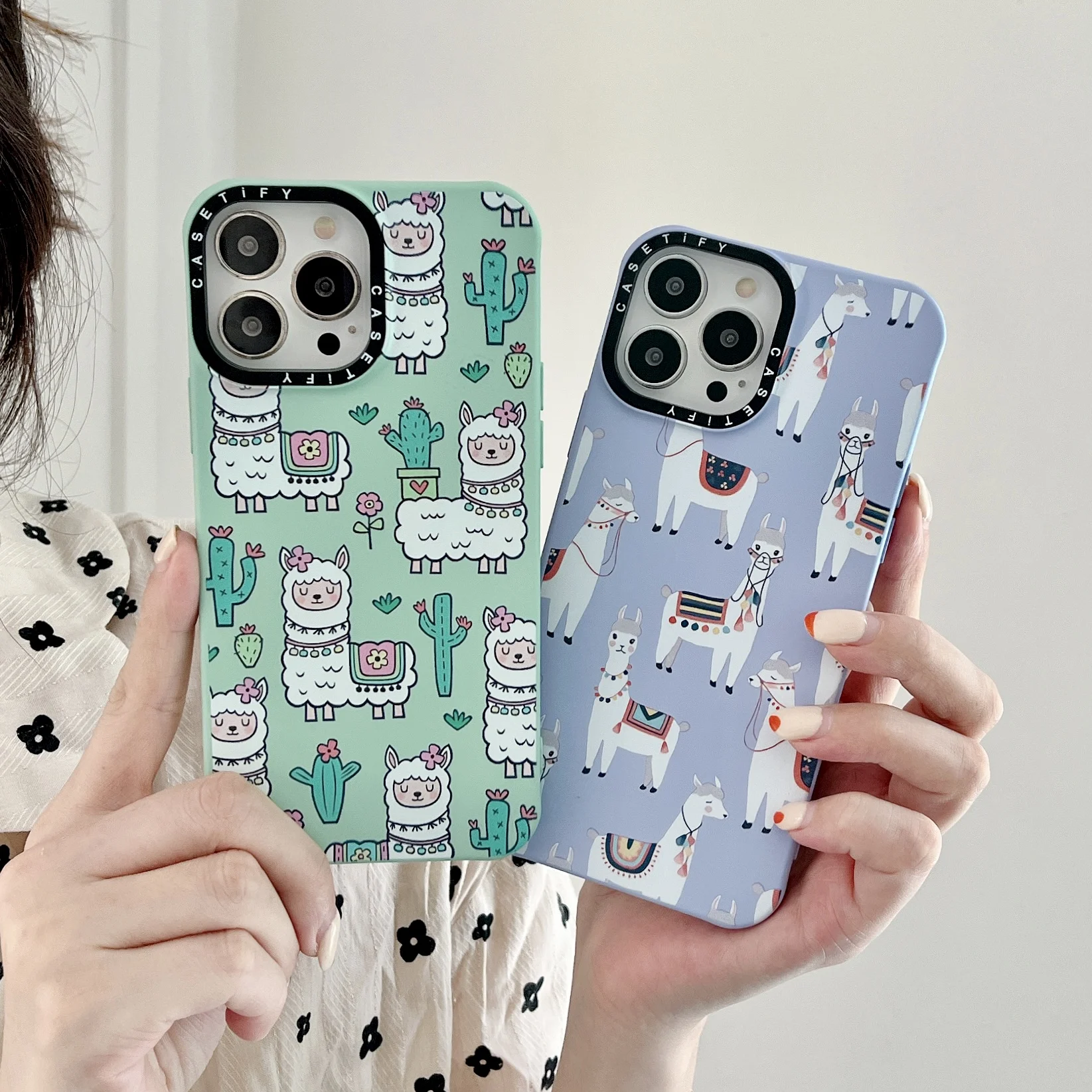 

INS Cute Cartoon Sheep Flowers Phone Cases For iPhone 13 12 11 Pro Max XR XS MAX 8 X 7 SE 2020 Couple Fashion Soft TPU Cover