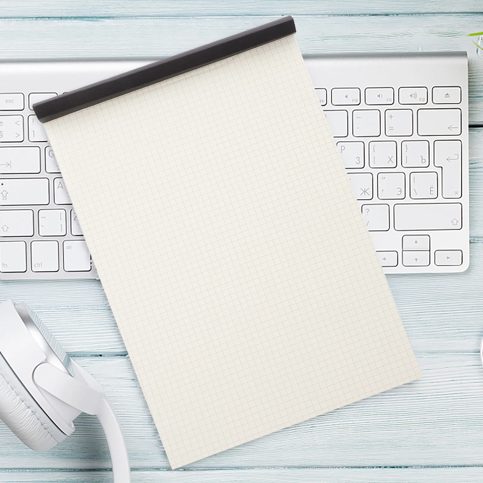 Фото Набор из 3 толстых блокнотов с чистыми листами в клетку, без дат, отрывные, портативные, для заметок, планирования и записей №3