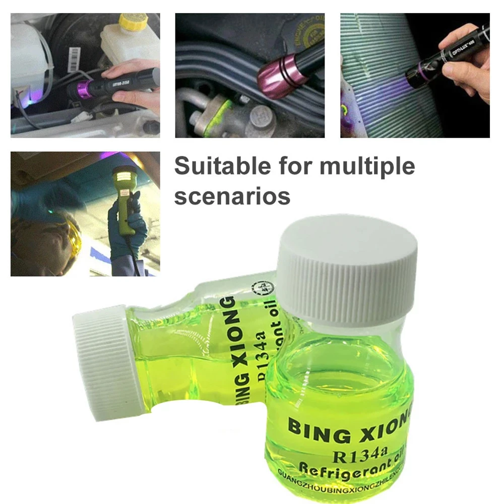 

Air Conditioning Fluorescent Leak With Fluorescence Oil 60G Detection Leak Test UV Dye For DetectionFor Car A/C Pipeline Repair