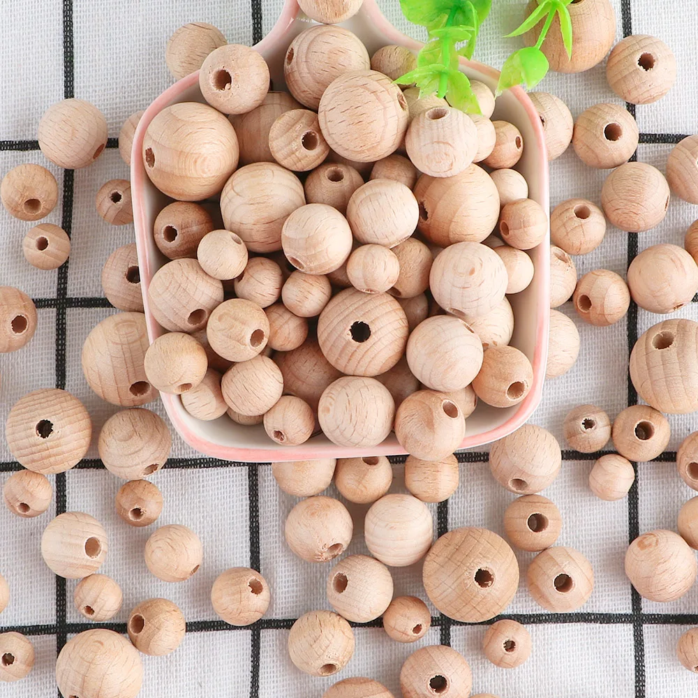 Бусины Из Натурального бука с квадратными буквами 100-1000 шт./партия