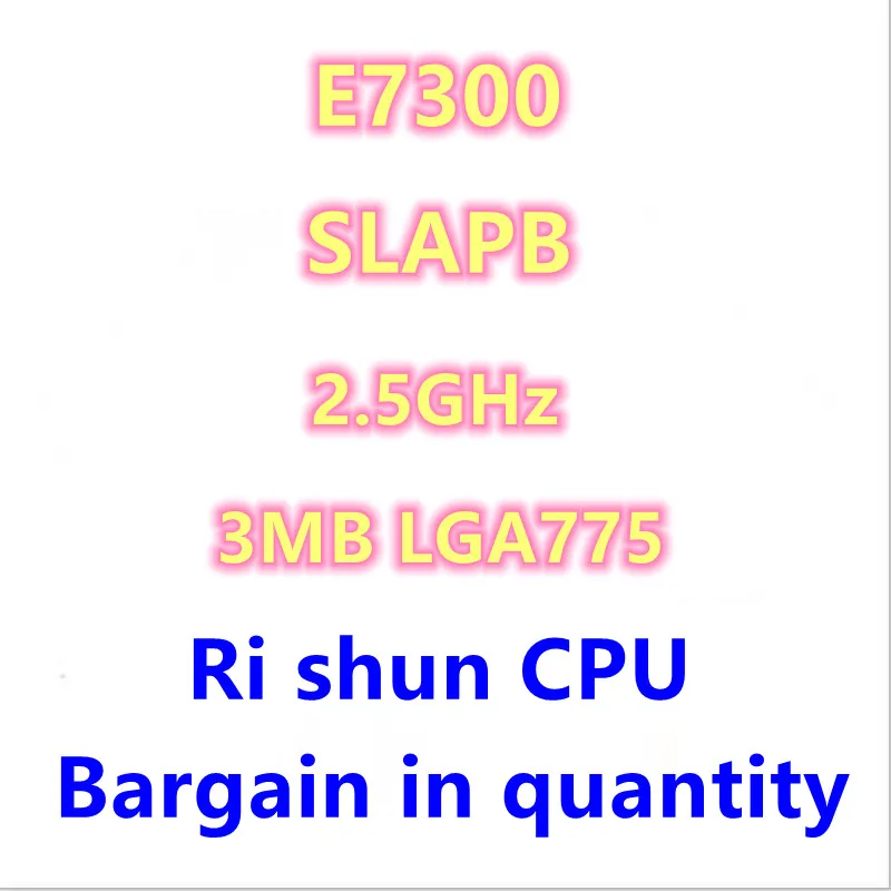 

E7300 SLAPB ЦП/2,5 ГГц/LGA775 /775pin/3 Мб кэш-памяти L2/двухъядерный/процессор раздвоенный