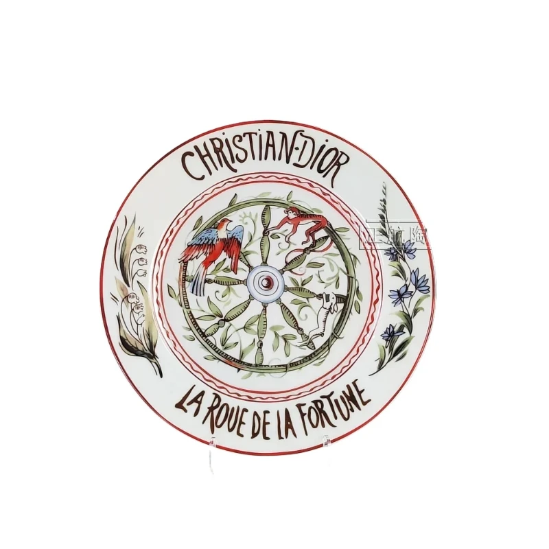 Европейская тарелка из костяного фарфора в стиле ретро креативная установка