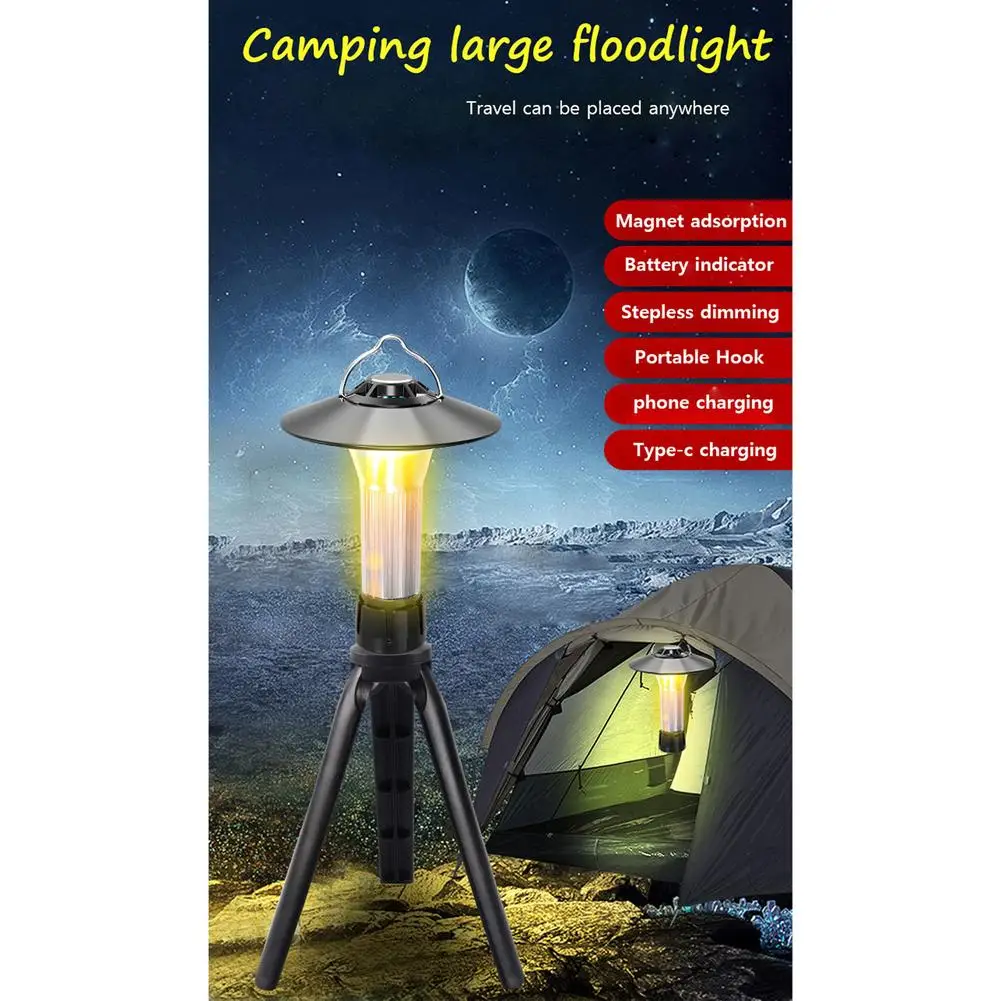 

Rechargeable Camping Lantern Light Portable Magnet Emergency Lighting Hanging Tent Light for Camping Hurricane Hiking Emergency
