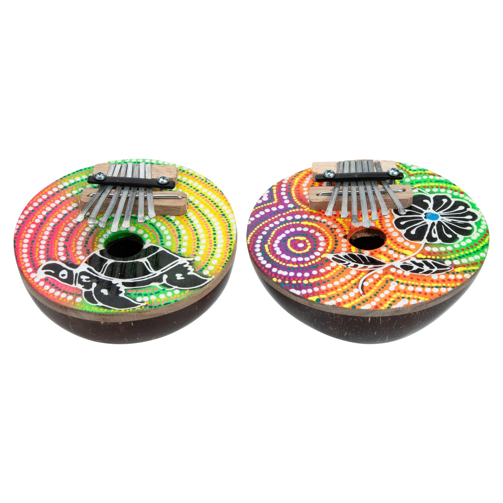 

Coconut Shell Mini Toy Kids Music Plaything Kalimba Piano Wooden Small Thumb Steel Beginners Child