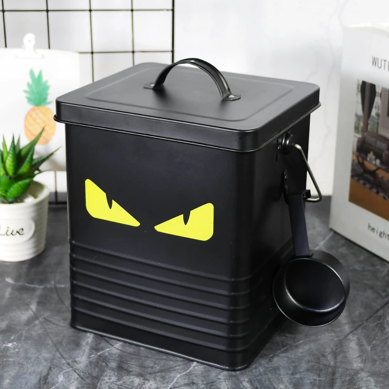 

Kitchen Storage Box Moisture-Proof Nano Insect-Proof Sealed Metal Pet Dog Food Container Rice Dispencer Grain Storag Box