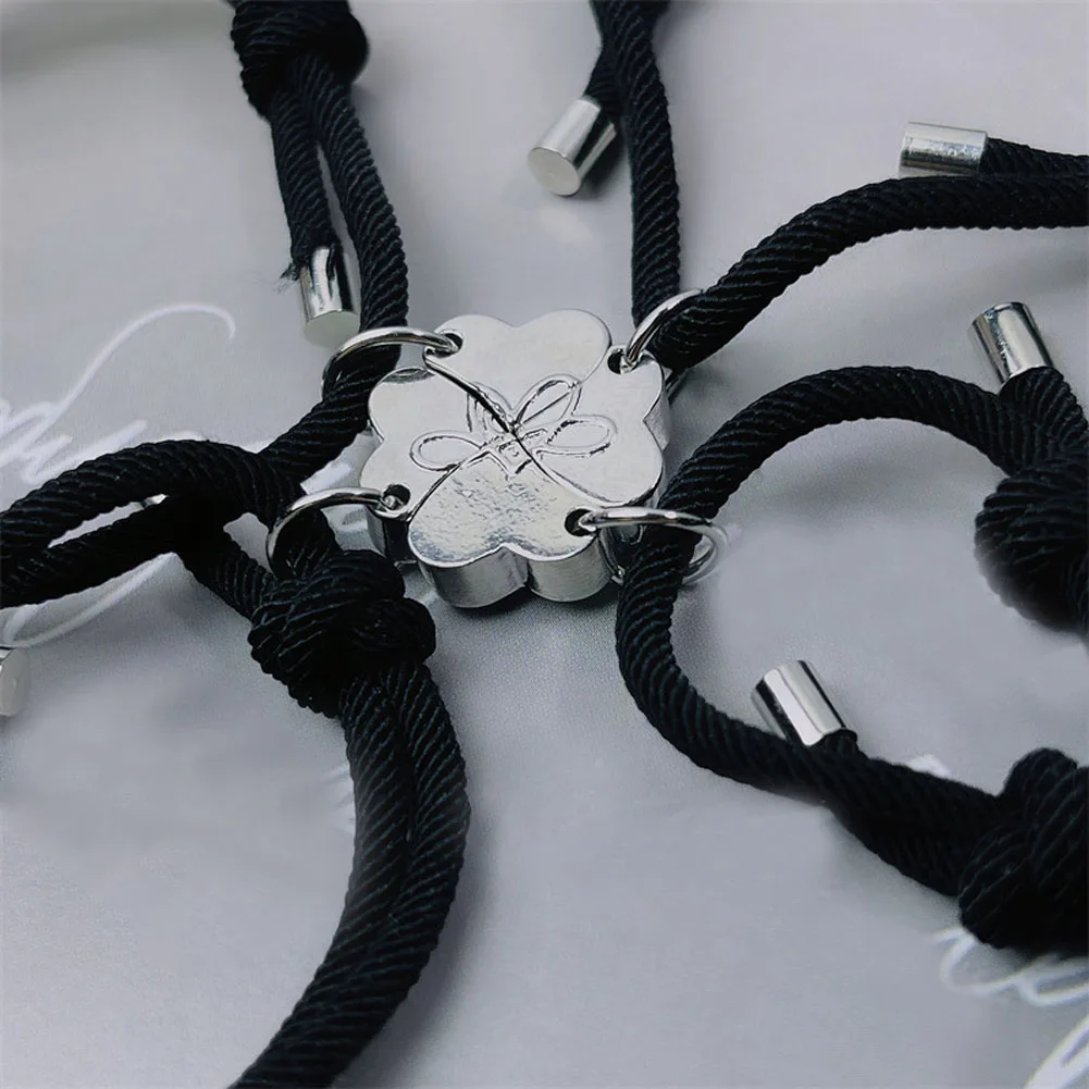 

Fashion Heart -shaped Magnetic Friendship Magnetic Personality Friend Magnetic Fastening Bracelet Female 4PCS/set