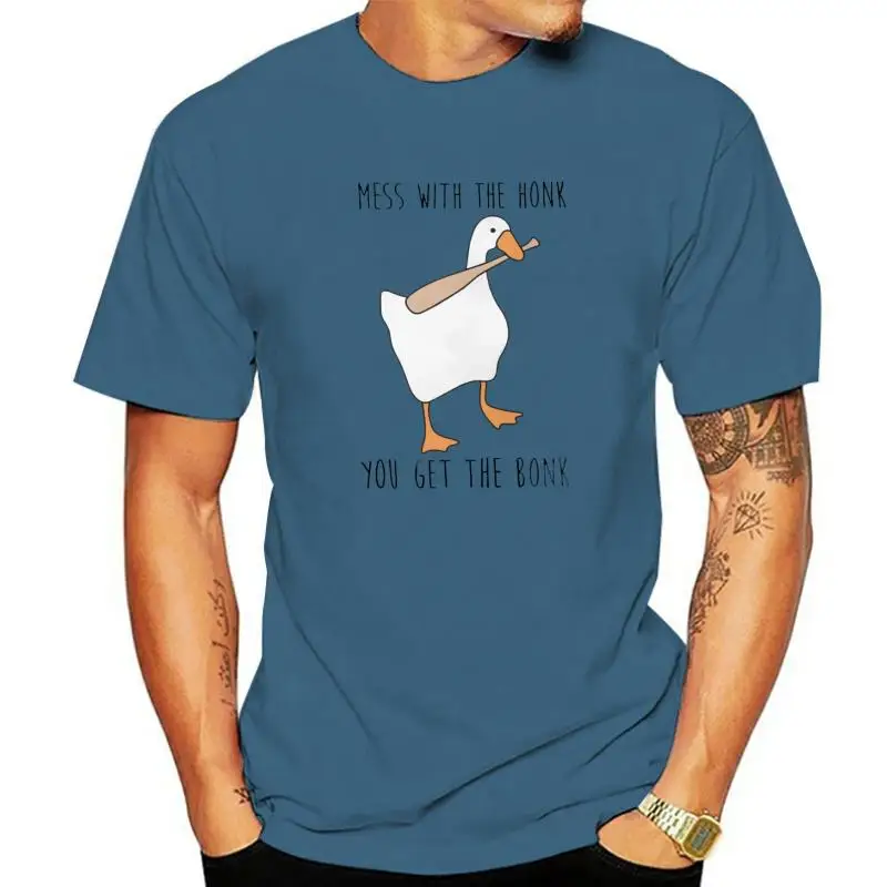 

Men's T-Shirts Untitled Goose Game Novelty 100% Cotton Tee Shirt Short Sleeve Computer Video Memes T Shirt O Neck Tops Original