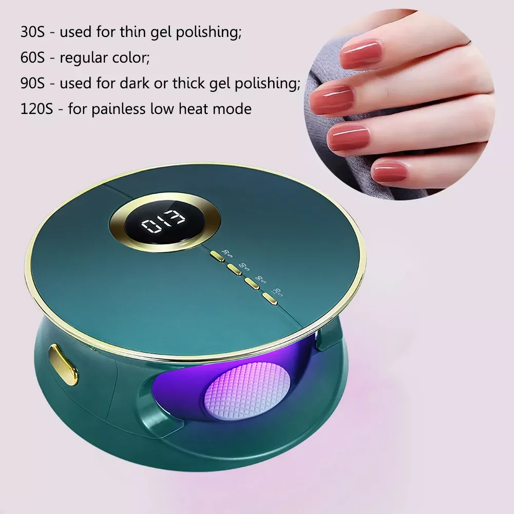 

NEW 168W Fast Curing Nail Dryer LCD Display Professional Gel Nail Polish Curing Lamp with 4 Timer Setting Auto-Sensor Salon/Home