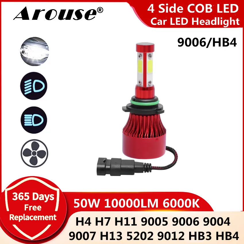 

X7R High Power 9006 HB4 Super Bright Led Bulb H7 H11 9005 Car LED Headlight Bulbs 50W 10000LM 6000K Auto Headlamp Car Lights