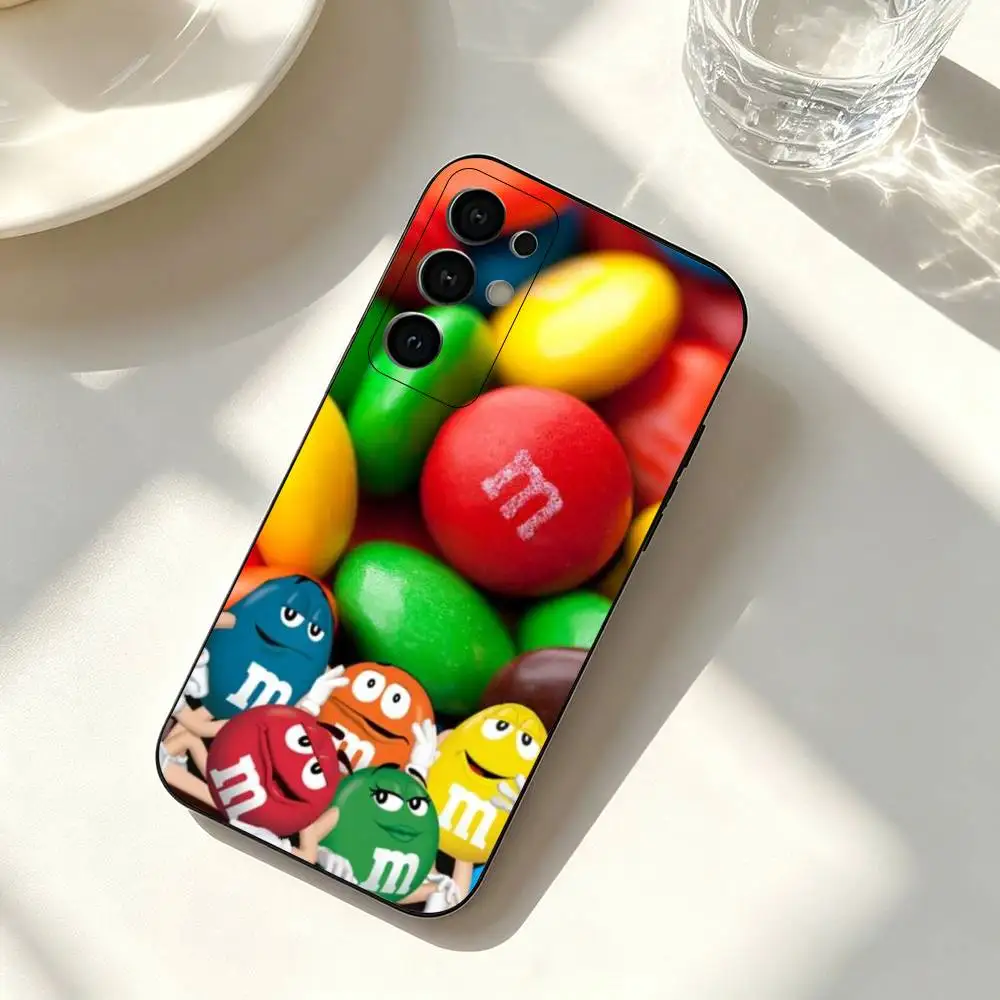 Фото Забавный чехол для телефона с дизайном M&Ms Candy для Samsung Galaxy S23, S24, S25, S22, Ultra, S21, Plus, FE, Lite, Note, 10, черный чехол №4