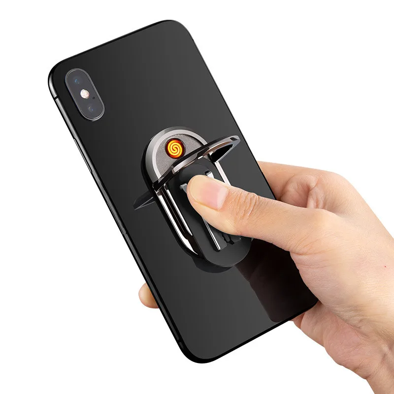 

3 In 1 Car Phone Holder Cigarette Lighter Ring Mobile Phone Holder Stand USB Charging for IPhone Samsung Huawei Accessories