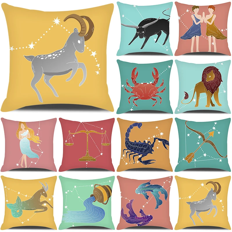 Tarot Constellation Printed Cushion Cover 45x45cm Dorm Hoste