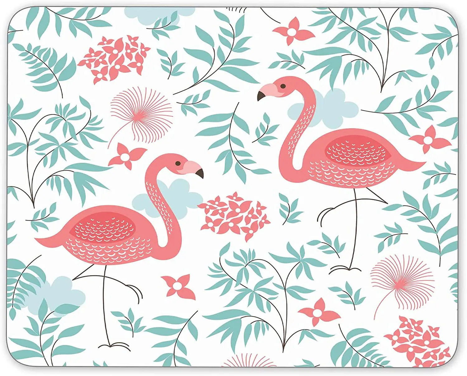 

A Pink Flamingo Mouse Pad-Non-Slip Rubber Mousepad-Applies To Games Home SchoolOffice Mouse Pad 9.5x7.9 In