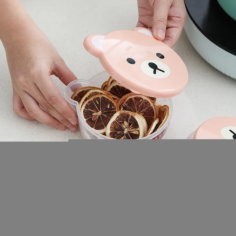 

4pcs Portable Bento Box Microwave Lunch Box Plastic Cartoon Cute Outdoor Food Storage Container Children Kids School Utensils