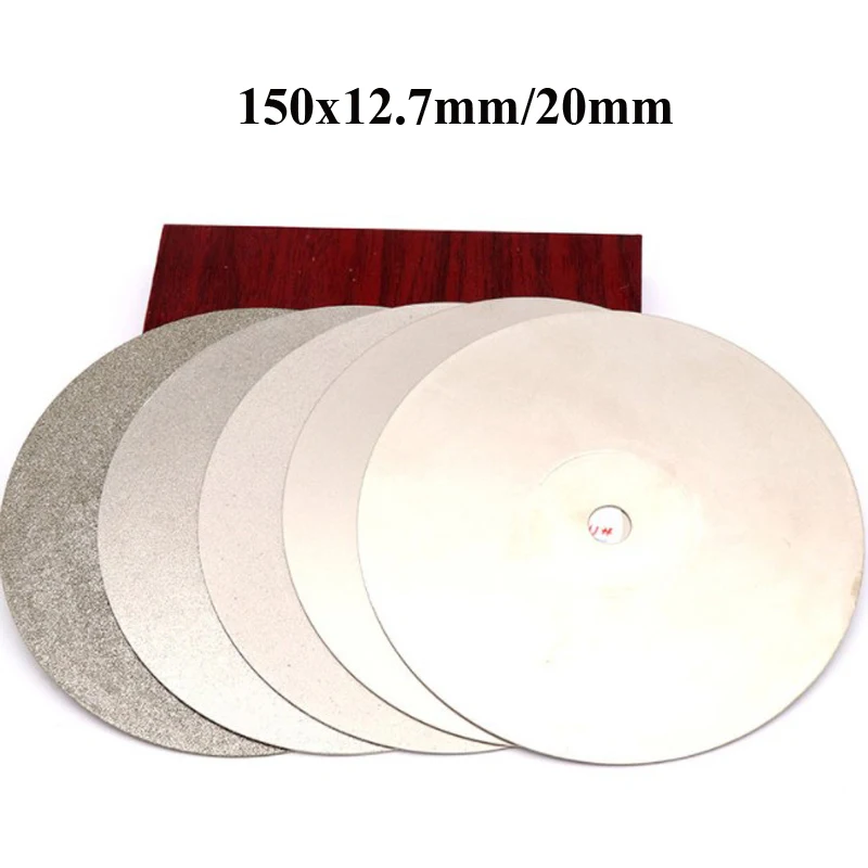 

6 inch 150mm inner hole 12.7mm Diamond Coated Flat Lap Wheel Jewelry Grinding Polishing Disc Drop Shipping