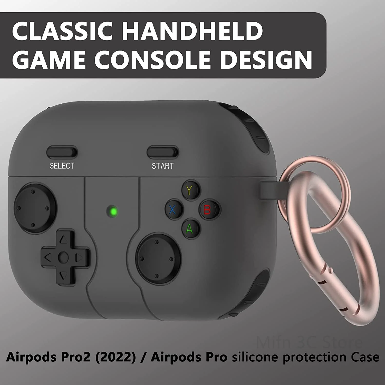 

Милый чехол для AirPod Pro 2 3, Классическая портативная игровая консоль, дизайнерская силиконовая мягкая защита [передсветодиодный светодиодна...