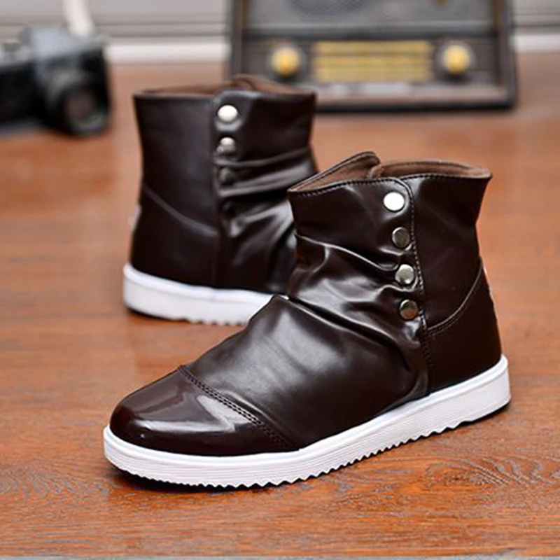 ботинки Ковбойские сапоги мужские заклепки британский стиль внутренние