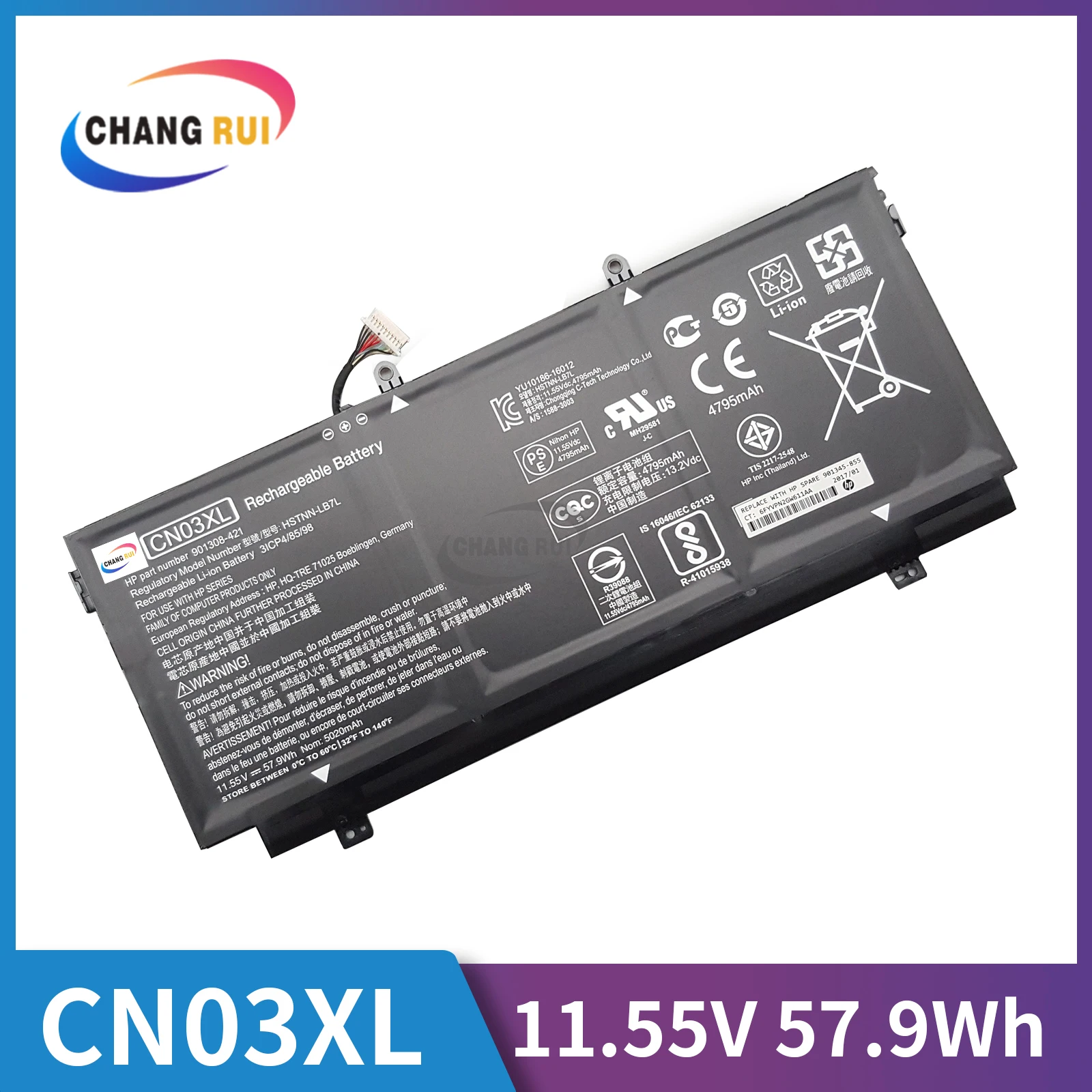 

CN03XL 57.9Wh Laptop Battery for HP ENVY 13-ab Spectre x360 13-ac 13-w 901345-855 Genuine Original Li-ion Battery