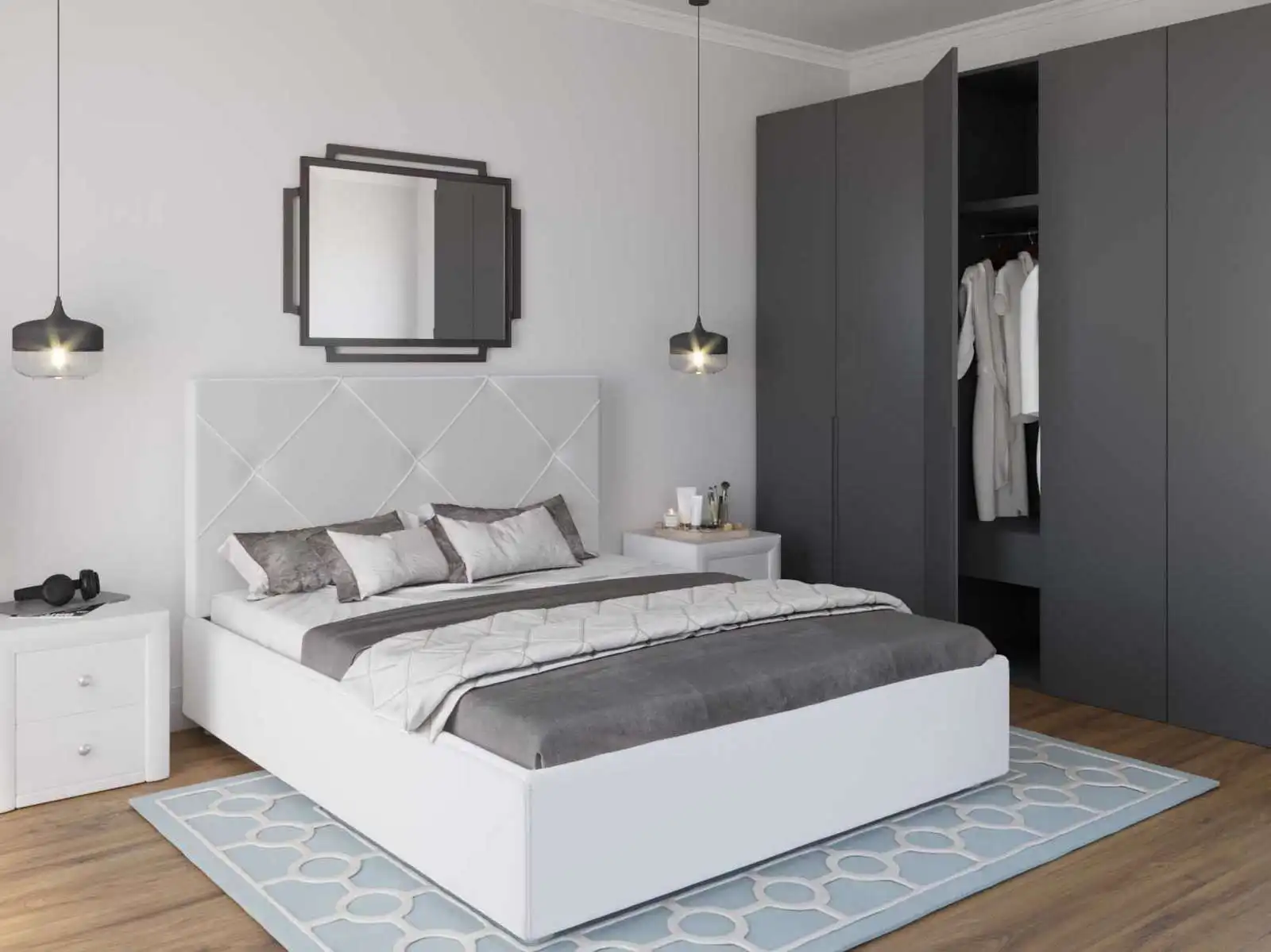 Альменно белая Экокожа 90х200 |