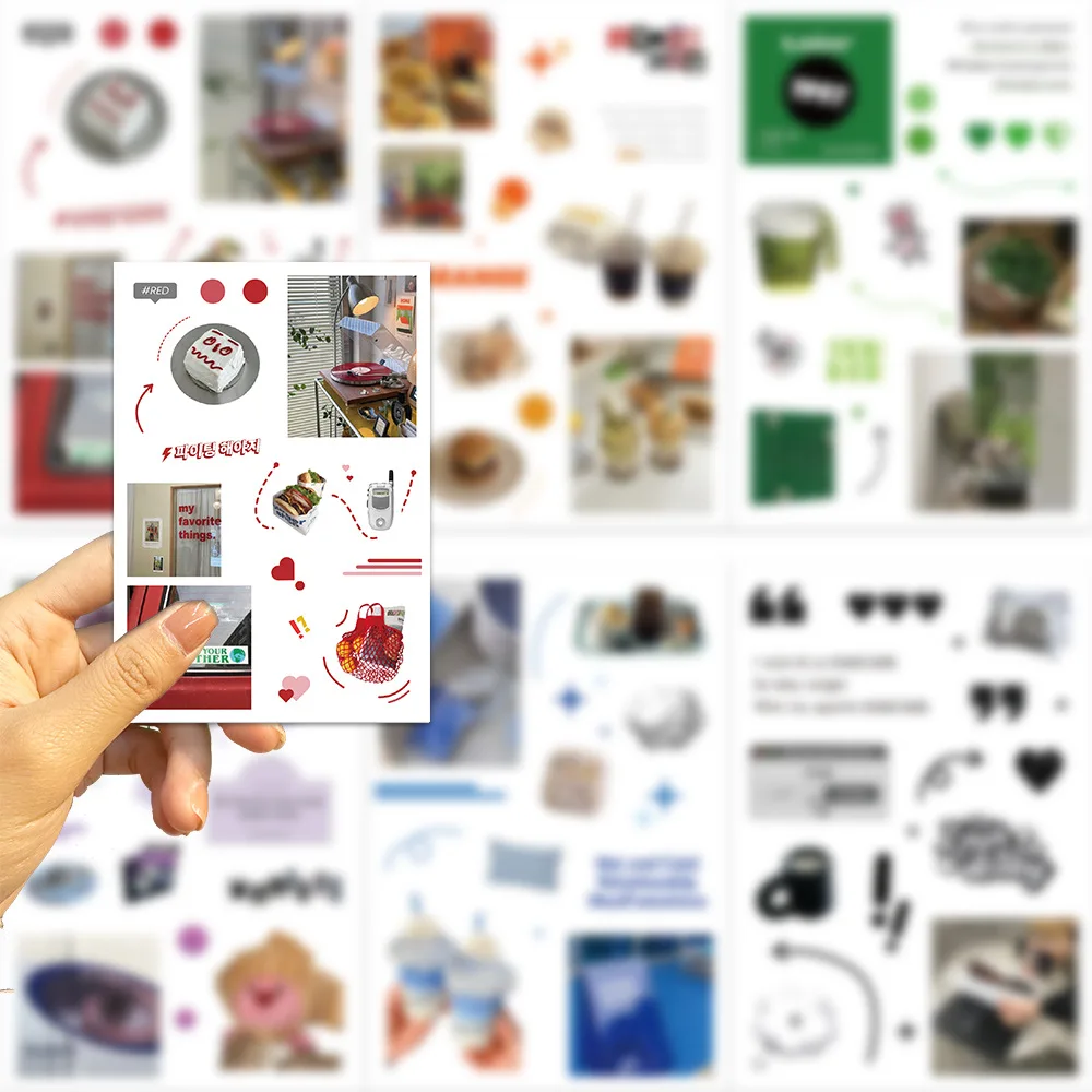 8 листов наклеек в стиле INS милый напиток мультяшный дневник сделай сам