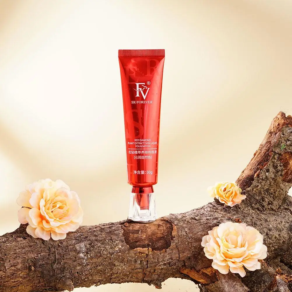 

Qinrun Foundation liquid Nourishing Red Ginseng Bird's Nest Dry Skin Mixed Oil Skin Long-Lasting Concealer Bb Cream Makeup Face