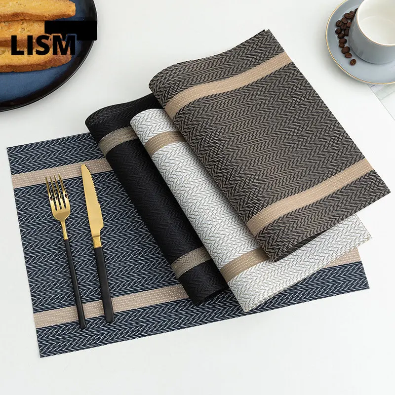 

PVC Placemat for Dining Table Mat Set Linens Place Mat Accessories Cup Wine Decorative Mats Placemats for Table Kitchen Decor