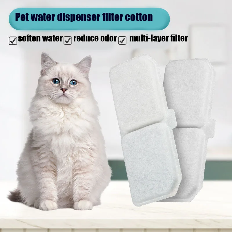 1/5/10PCS Cat Water Fountain Replacement Filter Elements Activated For Cats Pet Drinking Bowl Auto Feeder