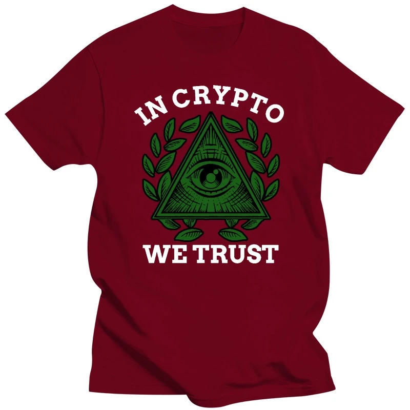 2018 футболка в крипто мы доверяем биткоину эфириум тире литкоин A477DTG 100% хлопок