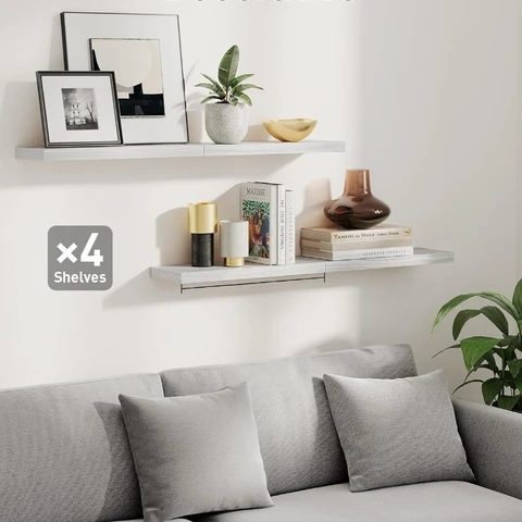 1 шт. настенные деревянные плавающие полки, многофункциональная полка для хранения для гостиной, спальни, кухни, ванной комнаты, аксессуары для дома