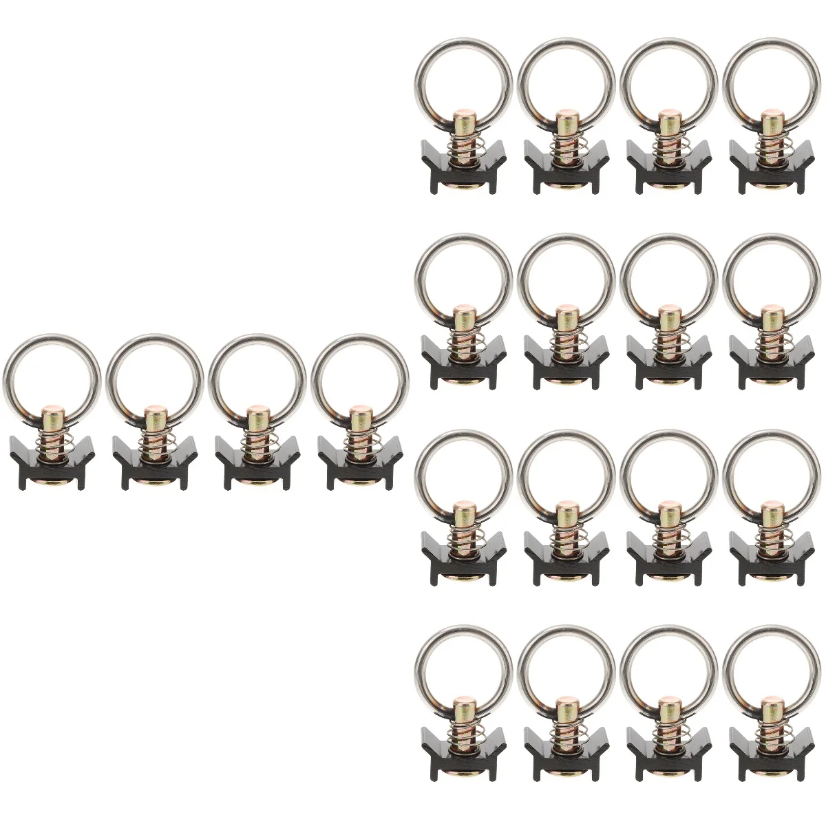 

20 Pcs L Track Fittings Stainless Steel Studs Track Accessories Rails Round Ring Fitting Fittings