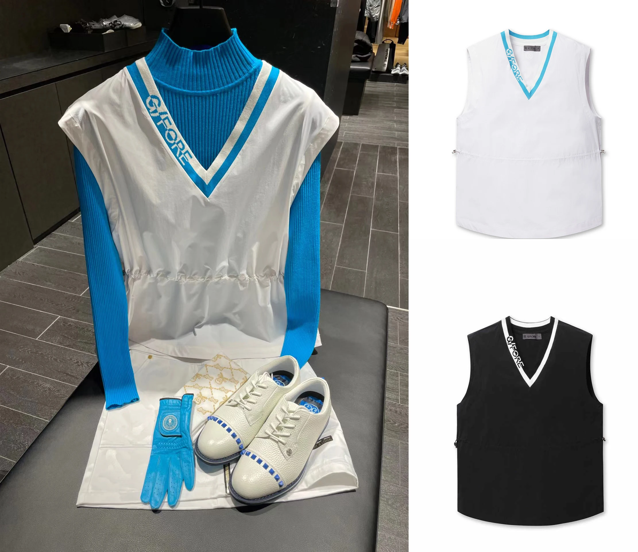 

Женский летний спортивный жилет для гольфа, модный топ с зауженной талией и коротким рукавом, водонепроницаемый