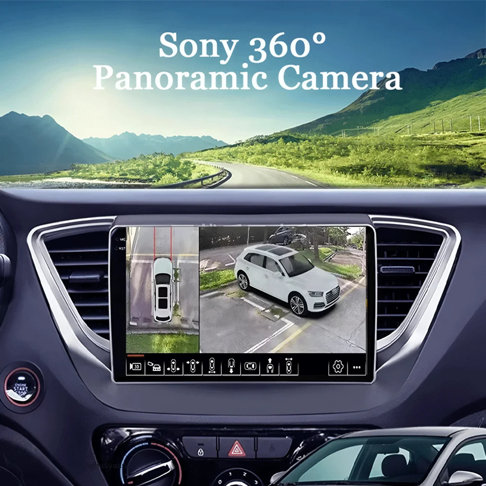 Фото Беспроводное автомобильное радио Carplay Android Android 15 для Hyundai Solaris 2 2017-2020, GPS-навигация, DSP, мультимедийный видеоплеер, 4G №5