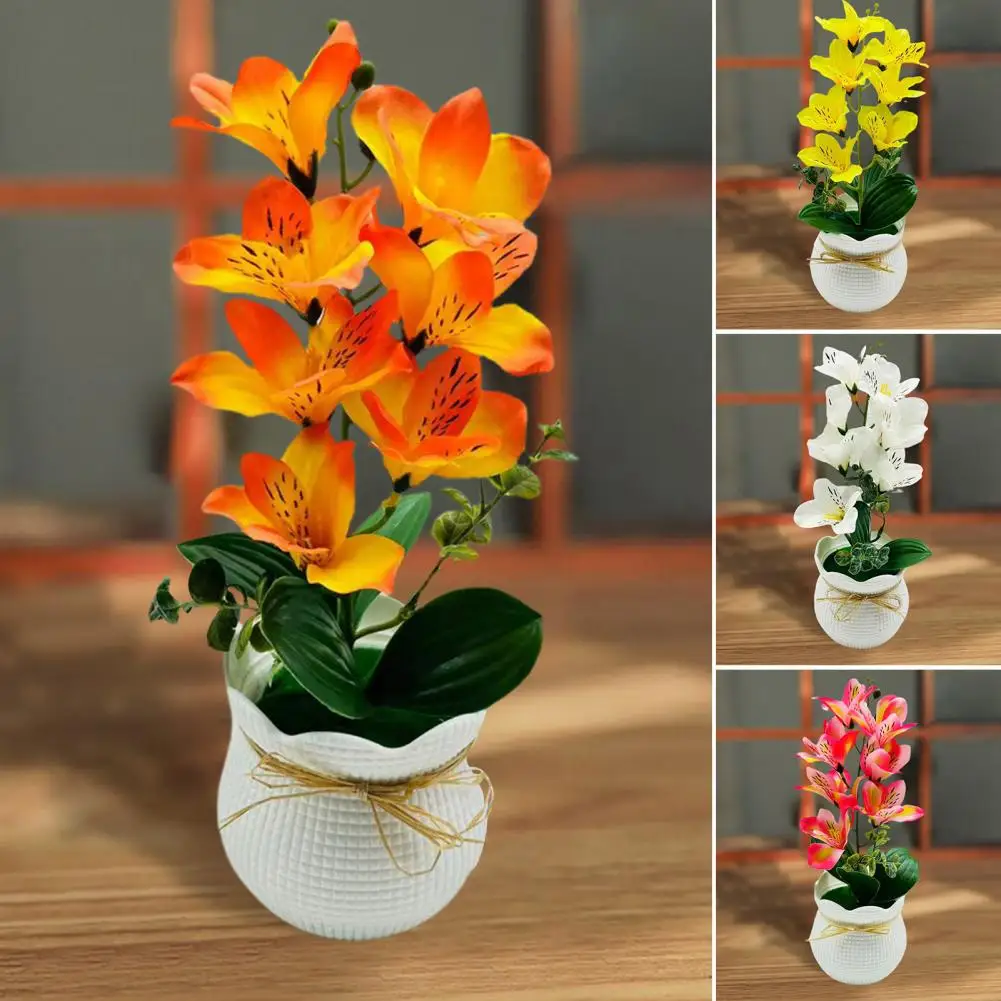 Искусственный цветок магнолии в горшке центральный столик для дома офиса