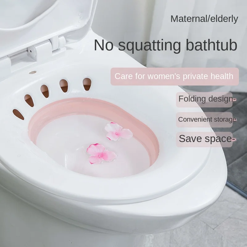 

Женское складное биде для туалета, Послеродовая ванна, сиденье для унитаза, самоочищающийся ирригатор для бедер, ванночка для промокания, Лечение геморроя