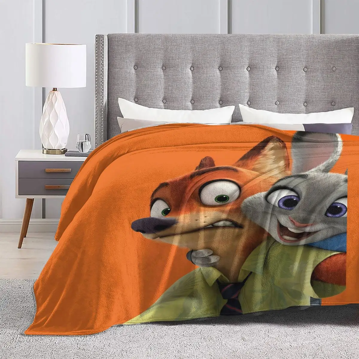 Фланелевое одеяло Zootopia Judy Nick супер теплое для домашнего декора путешествия офис
