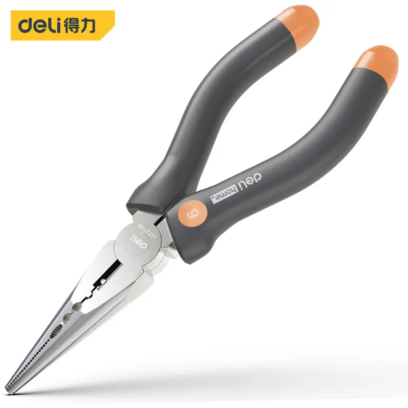

6/7 Inch Chrome Vanadium Steel Long Nose Pliers Rubberized Handle Multifunctional Pliers Wire Cutters Electrician Hand Tools