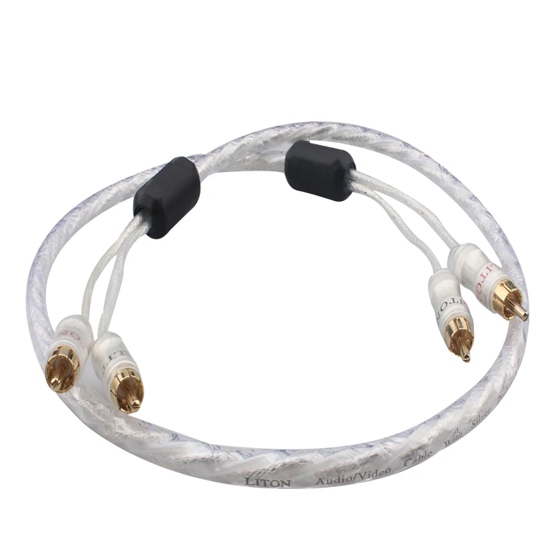 

Liton Silver Plated Dual-filter Audio Signal Line HiFi RCA Cable for Amplifier CD player
