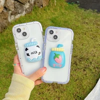 iphone 12 cover cool lights 3d korea milk case soft air tpu x xr xs max noctilucence full ant idrop protect for iphone 13 11