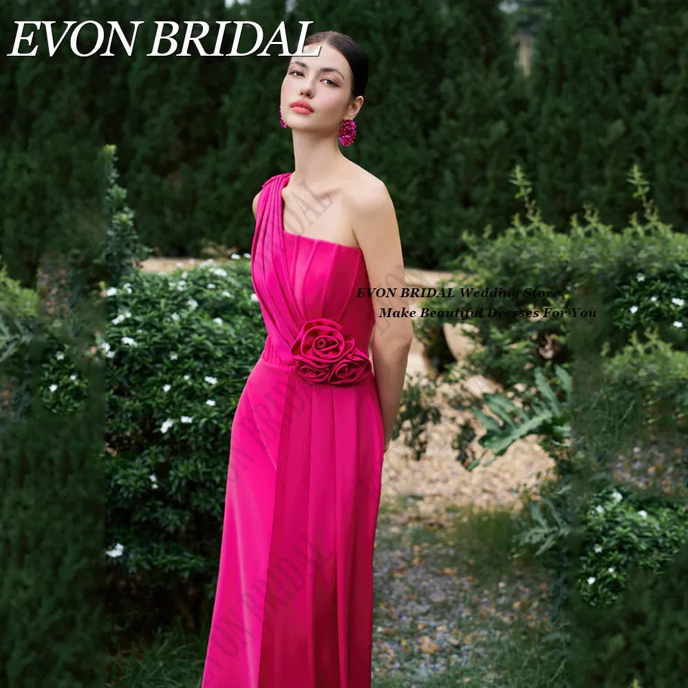 Атласные вечерние платья EVON невесты фуксия Саудовская Аравия женские с цветами