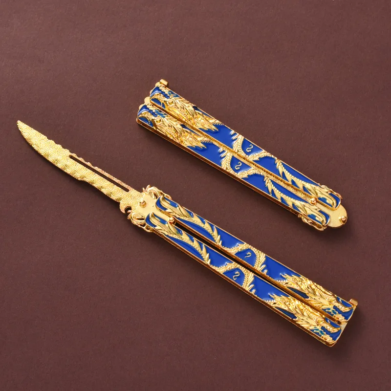 Роскошный портативный складной нож-бабочка из сплава Учебный нож металлическая