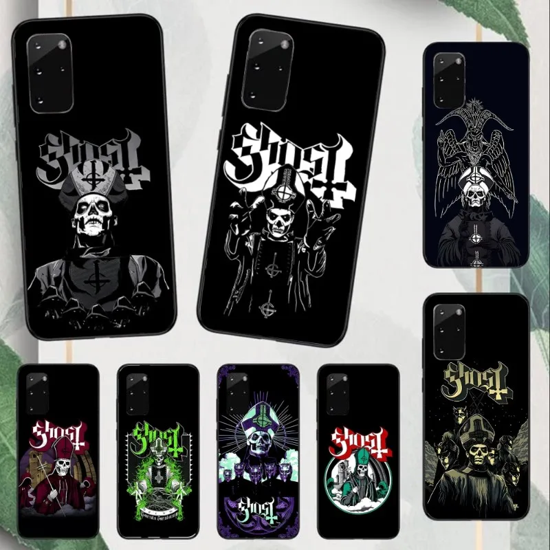 Чехол Ghost для телефона из тяжелого металла Samsung Note 9 10 20 Plus Pro Ultra J6 J5 J7 J8 черный