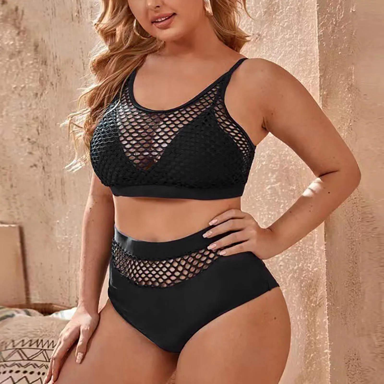 

Женское сексуальное черное кружевное бикини с сетчатыми съемными чашечками с подкладками, костюмы для женщин