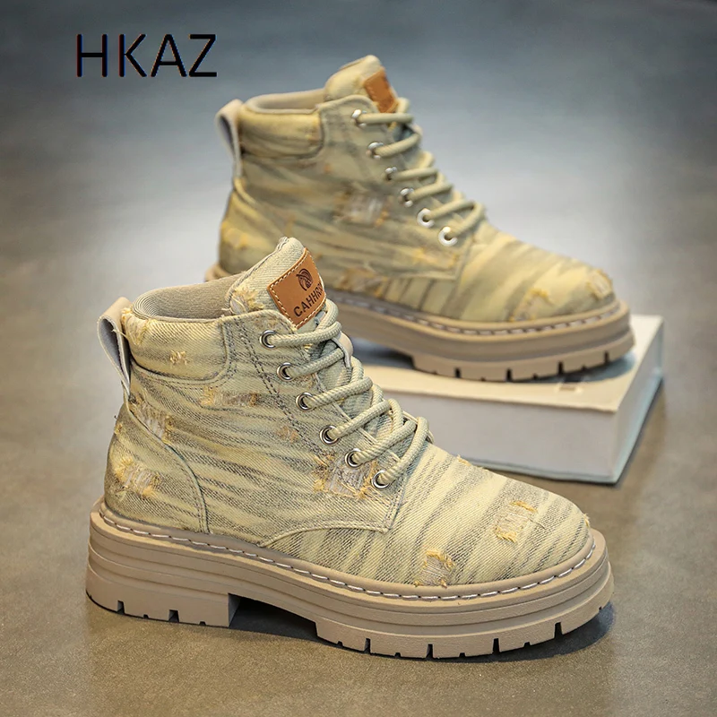 

Women's Boots Thick Bottom Vintage Fashion Wild Comfortable Wear-Resistant Non-slip Popular Model Spring and Autumn Main Push