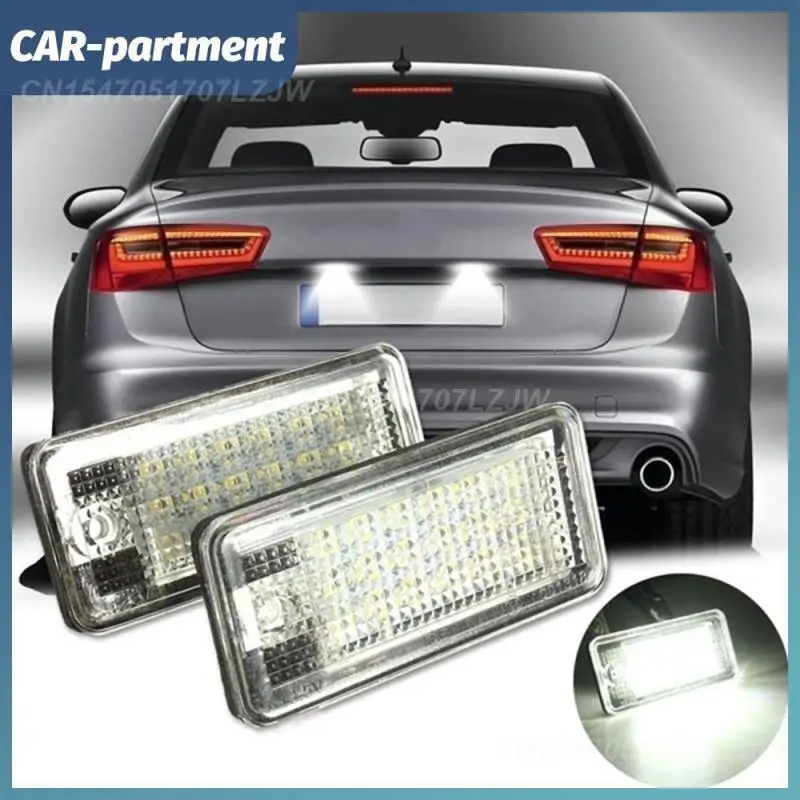 

2Pcs 18 LED License Number Plate Light 6500K car Lamp For A3 S3 A4 S4 B6 A6 S6 A8 FO1 12V 1.44W LED License Plate Lights